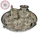 925 Sterling Silver 12.0 inch Hallmarked Exclusive Puja Set - 12.0" Set