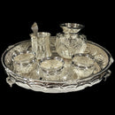 925 Sterling Silver 12.0 inch Hallmarked Exclusive Puja Set - 12.0" Set
