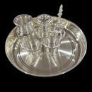 925 Sterling Silver Hallmarked 6.0-inch Puja Set- 6.0" Set