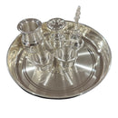 925 Sterling Silver Hallmarked 6.0-inch Puja Set- 6.0" Set
