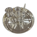 925 Sterling Silver Hallmarked 6.0-inch Puja Set- 6.0" Set