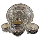 925 Sterling Silver 8.0 inch Hallmarked Exclusive Puja Set - 8.0" Set