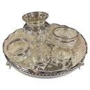 925 Sterling Silver 8.0 inch Hallmarked Exclusive Puja Set - 8.0" Set