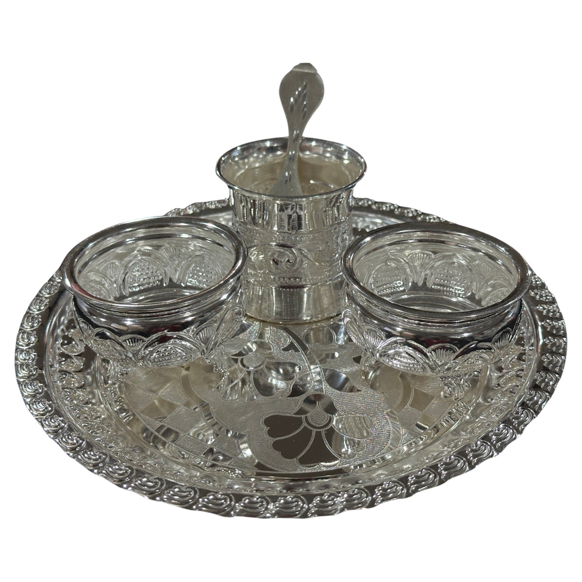 925 Sterling Silver 8.5 inch Puja Exclusive Hallmarked Set - 8.5