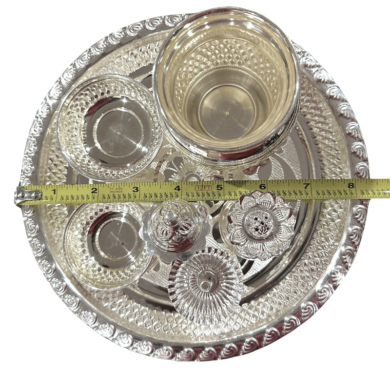 925 Sterling Silver 8.5 inch Puja Exclusive Hallmarked Set - 8.5" Set