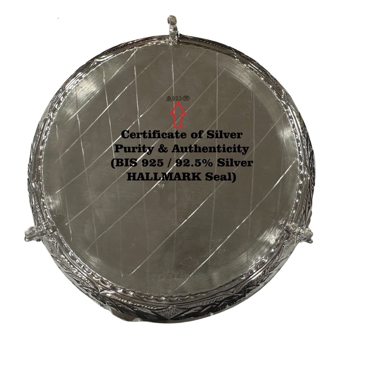 925 Sterling Silver 10.0 inch Hallmarked Exclusive Puja Set - 10