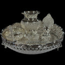 925 Sterling Silver 8.0 inch Hallmarked Exclusive Puja Set - 8.0" Set