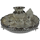 925 Sterling Silver 8.0 inch Hallmarked Exclusive Puja Set - 8.0" Set