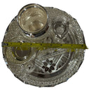 925 Sterling Silver 8.0 inch Hallmarked Exclusive Puja Set - 8.0" Set