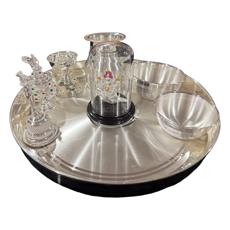 925 Sterling Silver 9.0 inch Puja Exclusive Hallmarked Set - 9.0" Set