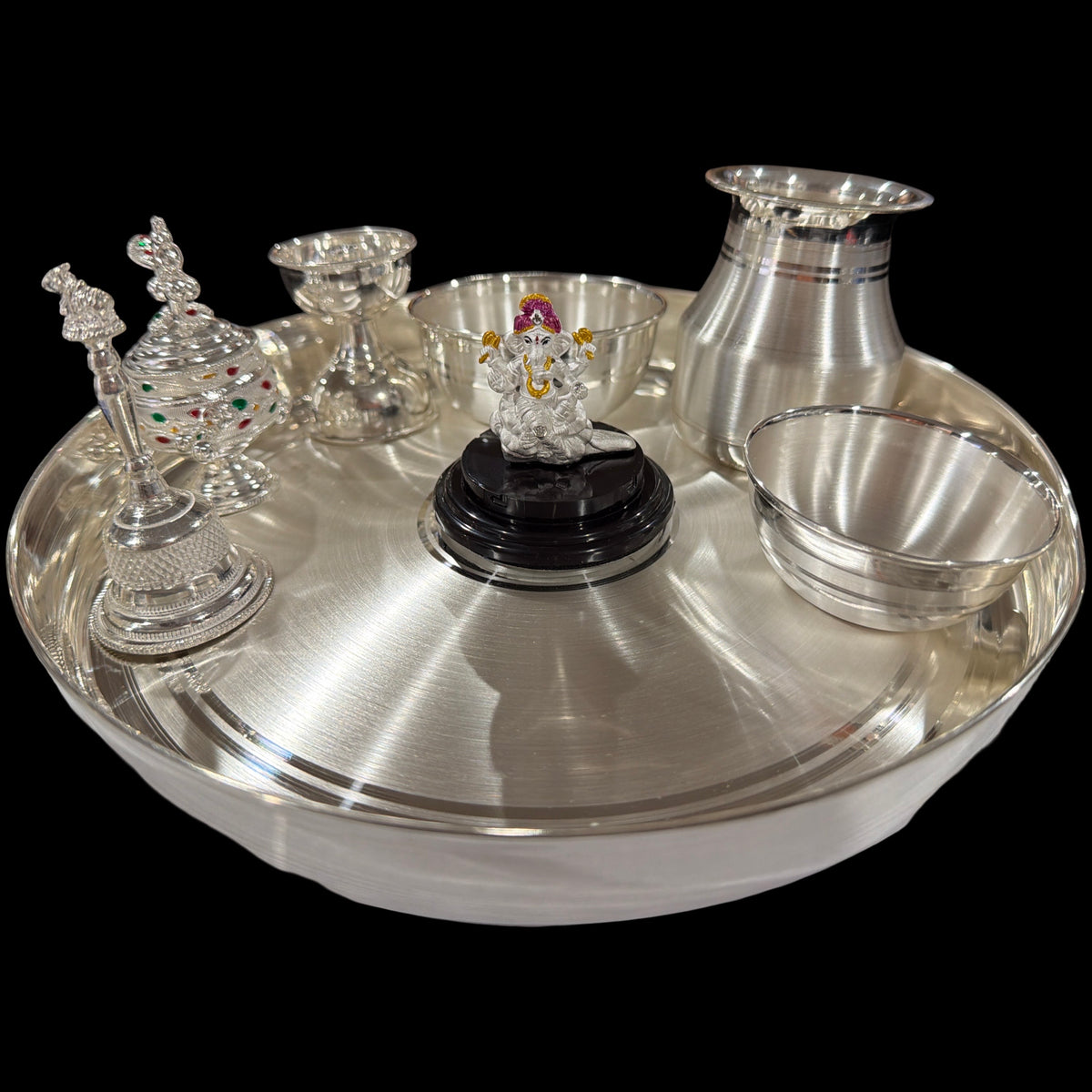 925 Sterling Silver 9.0 inch Puja Exclusive Hallmarked Set - 9.0