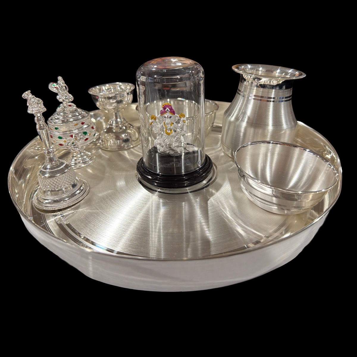 食器 Sterling silver 52g 925 sans_puja_thali_set_9_0_inch_s