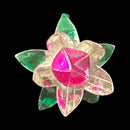 750 Silver Religious Pink Green Lotus Flower Set (Pack of 5 Flowers)