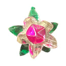 750 Silver Religious Pink Green Lotus Flower Set (Pack of 5 Flowers)