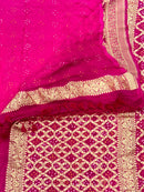 Authentic Banarasi Bandhej Georgette Silk Saree