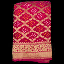 Authentic Banarasi Bandhej Georgette Silk Saree