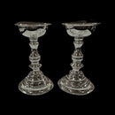 925 Sterling Silver Hallmarked Small Round Diya Set / Kuthu Vilakku Pair