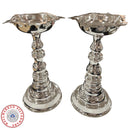 925 Sterling Silver Hallmarked Star Samai (Diya) Set / Kuthu Vilakku Pair