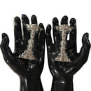 925 Sterling Silver Hallmarked Small Star Samai Set / Kuthu Vilakku Pair