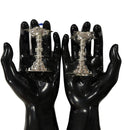 925 Sterling Silver Hallmarked Small Star Samai Set / Kuthu Vilakku Pair