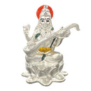 999 Pure Silver Matha Saraswati 2.5-Inch-Tall Statue / Murti (Figurine