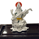 999 Pure Silver Matha Saraswati 2.5-Inch-Tall Statue / Murti (Figurine
