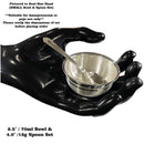 999 Pure Silver Hallmarked 70ml SMALL Bowl & Spoon for Kids - 2.5-inch Set