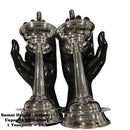 925 Sterling Silver Hallmarked Kerala Samai / Kuthu Vilakku Pair -Style
