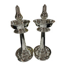 925 Sterling Silver Hallmarked Kerala Samai / Kuthu Vilakku Pair -Style