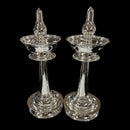 925 Sterling Silver Hallmarked Kerala Samai / Kuthu Vilakku Pair -Style