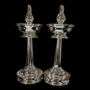 925 Sterling Silver Hallmarked Kerala Samai / Kuthu Vilakku Pair -Style
