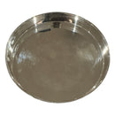 925 Sterling Silver Hallmarked Heavy Sapad / Dinner Thali with Stand - Style