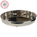 925 Sterling Silver Hallmarked Heavy Sapad / Dinner Thali with Stand - Style