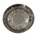 925 Sterling Silver Hallmarked Heavy Sapad / Dinner Designer Thali - Style