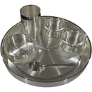 999 Pure Silver 11.0-Inch Hallmarked Exclusive Designer Heavy Indian Thali Dinner Set - Set