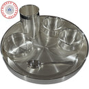 999 Pure Silver 11.0-Inch Hallmarked Exclusive Designer Heavy Indian Thali Dinner Set - Set