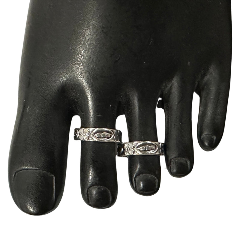 925 Sterling Silver Oxidized Toe-rings - Design