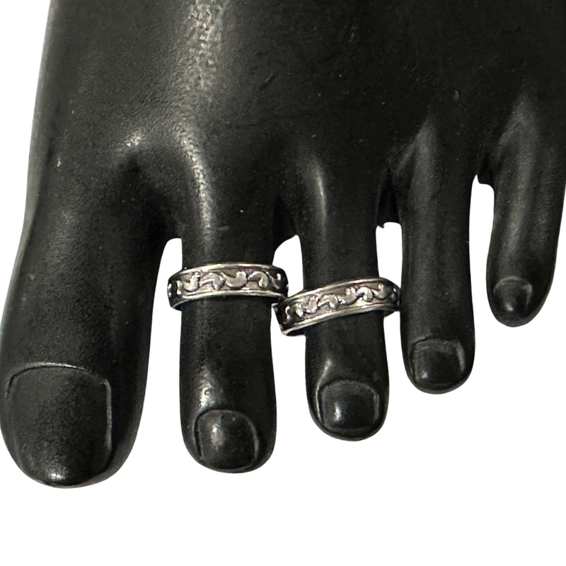 925 Sterling Silver Oxidized Toe-rings - Design