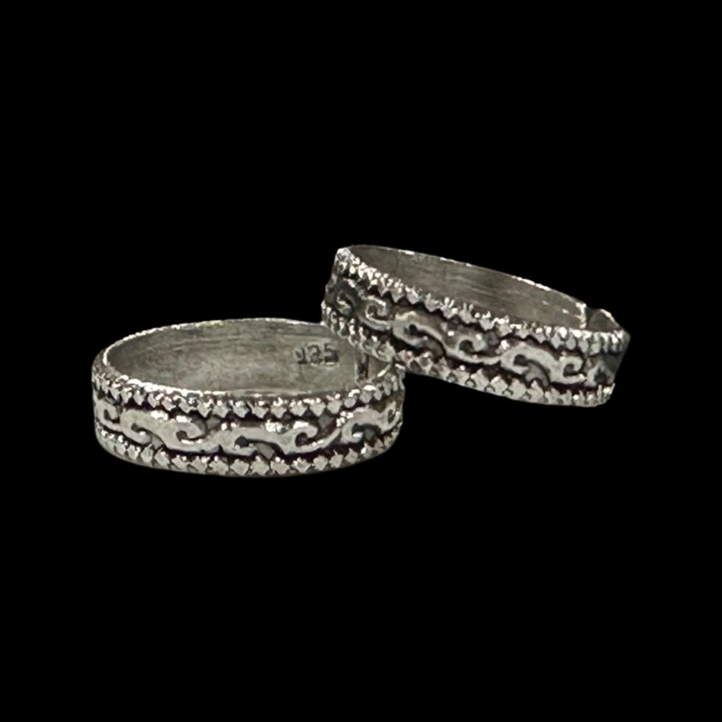 925 Sterling Silver Oxidized Toe-rings - Design