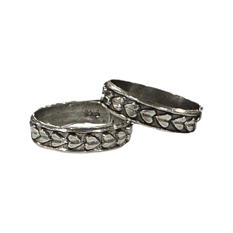 925 Sterling Silver Oxidized Toe-rings - Design