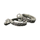925 Sterling Silver Oxidized Toe-rings with bells - Design