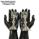 925 Sterling Silver Hallmarked Trishul Samai (Diya) / Kuthu Vilakku Pair - Set