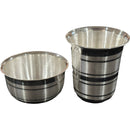 999 Pure Silver Hallmarked 150ml Glass & 100ml Bowl Set- 3.0-inch Set