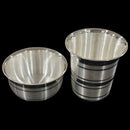 999 Pure Silver Hallmarked 150ml Glass & 100ml Bowl Set- 3.0-inch Set
