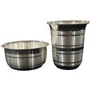 999 Pure Silver Hallmarked 250ml Glass & 150ml Bowl Set - 3.5-inch Set