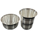 999 Pure Silver Hallmarked 250ml Glass & 150ml Bowl Set - 3.5-inch Set