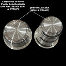 999 Pure Silver Hallmarked Anna Prasanam 75ml Glass & 70ml Bowl Set - 2.5-inch Set