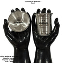 999 Pure Silver Hallmarked 250ml Glass & 150ml Bowl Set - 3.5-inch Set