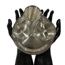 999 Pure Silver 7.0 Inch Light Weight Western Plate Anna Prasanam Small Dinner Set - Set