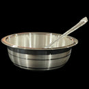 999 Pure Silver Hallmarked 125ml Heavy Bowl & Spoon for Kids / Youth -3.75 inch Set